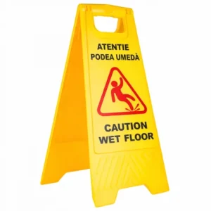Semn atenționare Wet Floor/Podea umedă