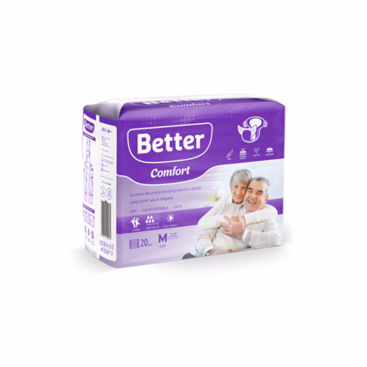Scutec adulți Better Comfort 20buc/pach, 3pach/bax, 5 picaturi