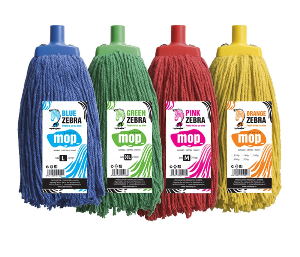 Mop bumbac colorat rezervă 250 gr