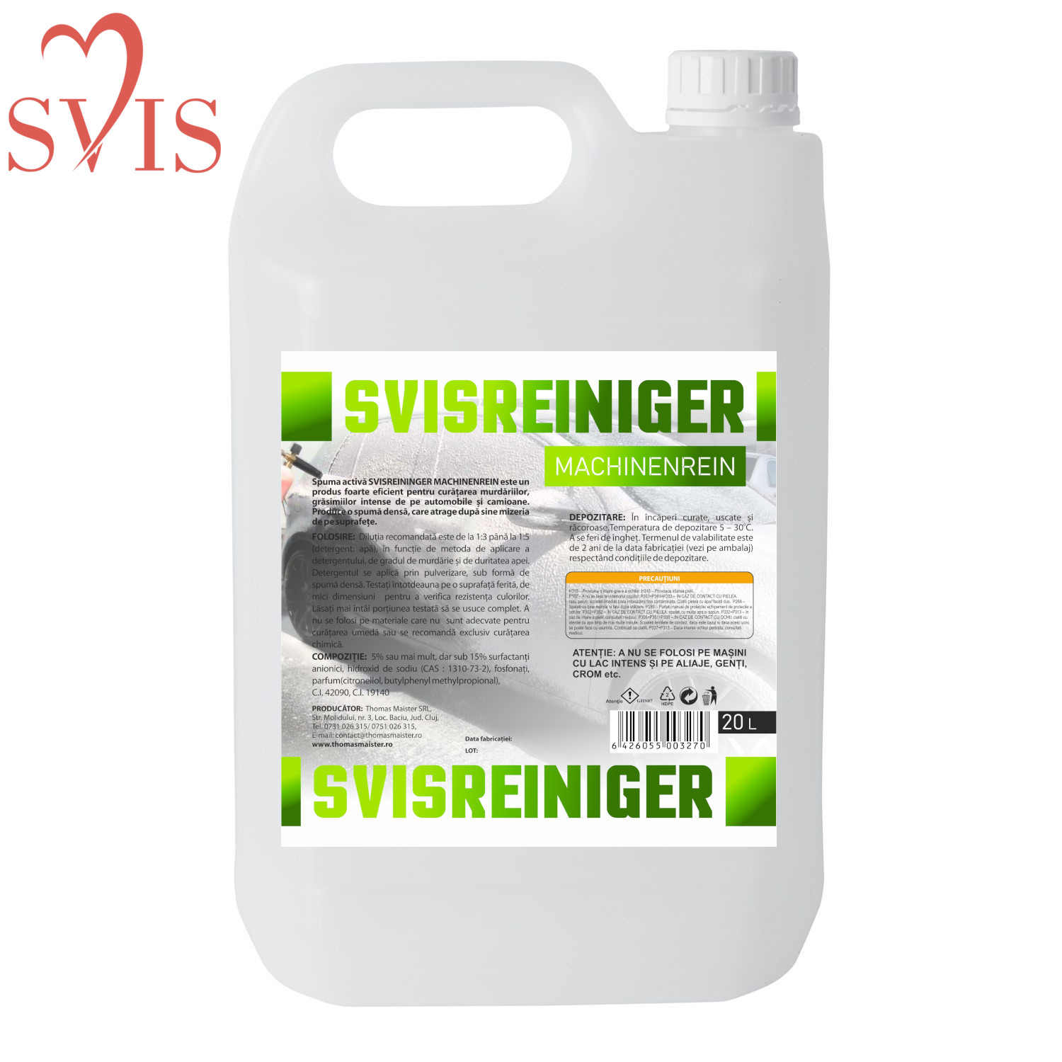SvisReiniger Machinenrein – spuma activă 20 l