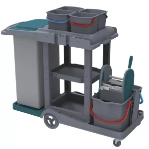 Cărucior de curățenie din plastic Herkules Classic, cu găleți 2x18L + 4x5L