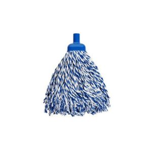 Mop bumbac rezerva alb+albastru