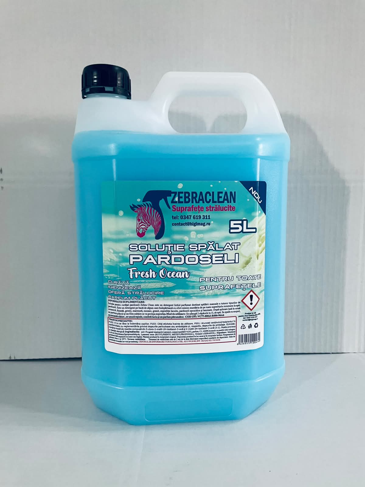 Soluție pardoseli Fresh Ocean ZEBRACLEAN 5 litri – HigiMag