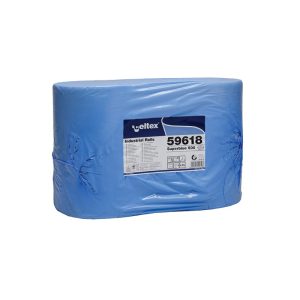 Prosop rolă industrială Celtex 59618, 3 straturi, 500 foi/rola, albastru