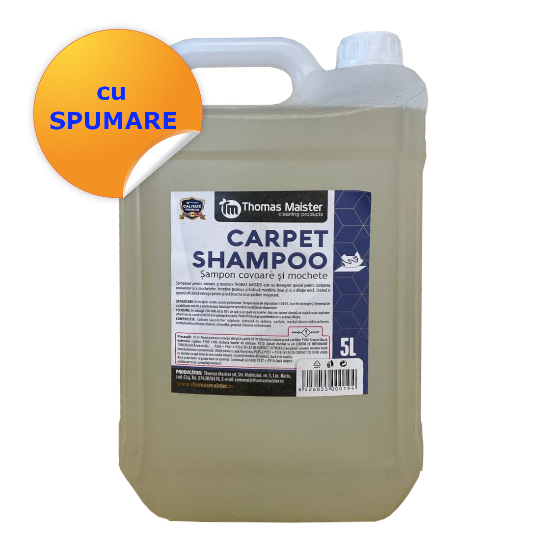 Șampon covoare cu spumare Thomas Maister 5l