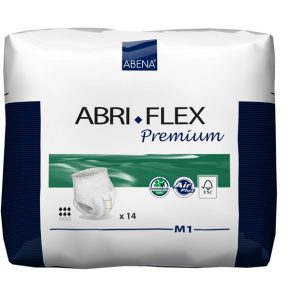 Scutec chilot Abri Flex M1 1400 ml - 6 picaturi - Premium, pentru incontinenta la adulti - 14 buc/pachet
